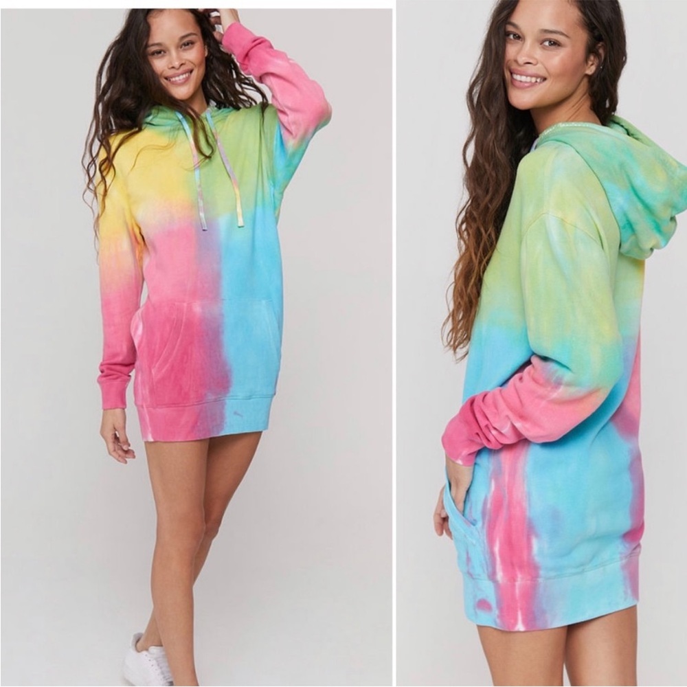 COPY - Spiritual Gangster for PINK tie-dye hoodie dress XS/S